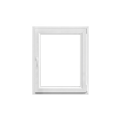 Fenêtre 1 vantail oscillo battante tirant droit double vitrage GoodHome en PVC .85 x H.98 cm - vue 2