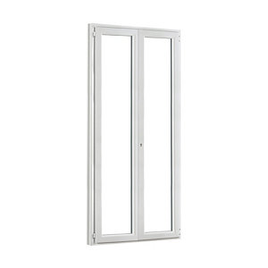 Porte-fenêtre PVC battante 2 vantaux H. 205 x l. 100 cm