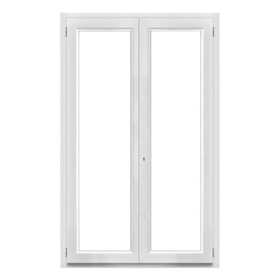 Porte fenêtre PVC 2 vantaux GoodHome .140 x h.215 cm tirant droit - vue 2