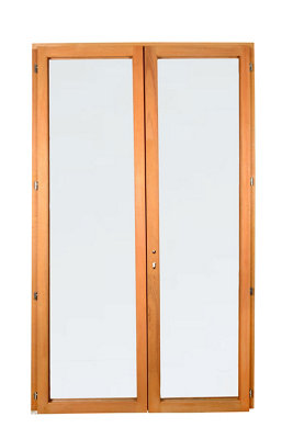 Porte fenêtre bois 2 vantaux GoodHome .120 x h.215 cm tirant droit - vue 2