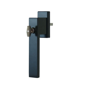 Poignée aluminium gris pour fenêtre PVC avec clés