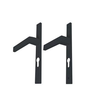 Poignée en aluminium gris pour porte-fenêtre pvc