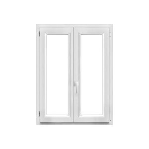 Fenêtre PVC blanc oscillo-battante 2 vantaux h.115 x l.90 cm