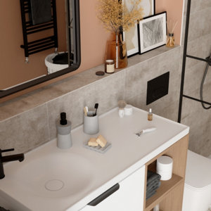 Carrelage mural "Konkrete" gris - l. 20 x L. 60 cm