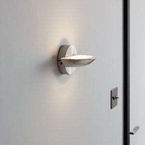 Applique murale argent LED intégrée "Wuzit" H.10 cm x L.16,5 cm