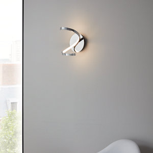 Applique murale argent LED intégrée "Pegmati" H.22 cm x L.14 cm