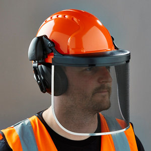 Casque de forestier 3201 JSP Ep. 0,2cm h. 18cm L. 49cm