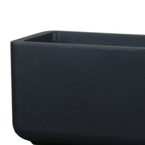 Pot rectangle 50 cm gris