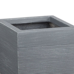 POT RAINURE GRIS 20CM  