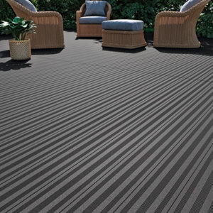 Lame de terrasse en composite grise L. 2,2 m x l. 14,5 cm