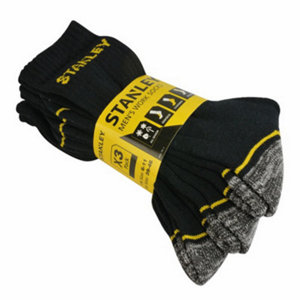 Lot de 3 paires de chaussettes noires et grises mi-hautes taille 43-47