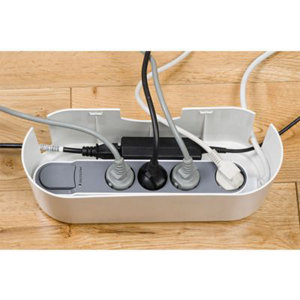 Boîte de rangement de câble en matière ABS - Blanc