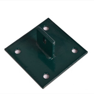 Platine de fixation vert - 10 x 10 cm x H. 5 cm