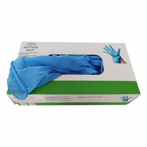 100 gants nitrile jetables M bleu