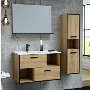 Ensemble meuble + vasque + Miroir "Boxy"