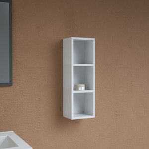 Rangement mural 3 niches blanc "style"  l.20 x h.60 x p.15 cm