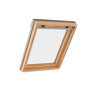 Fenêtre de toit bois double vitrage avec volet roulant solaire 78 x 98 cm