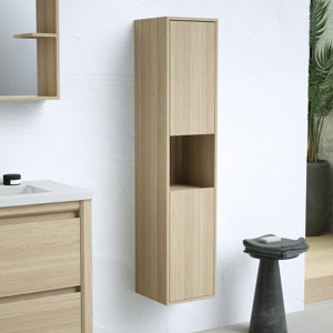 Colonne de rangement imitation bois clair AUTHENTIK 120 x 30 x 35 cm