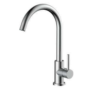 Mitigeur haut acier inoxydable brossé hauteur 34 cm
