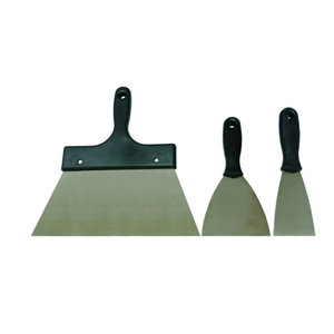 Set de 3 couteaux à enduire en acier carbone