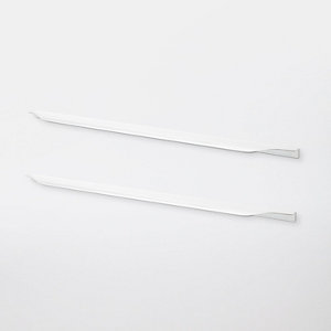 Lot de 2 poignées anodisé effet chrome brossé "Andali" - L 59,7 cm