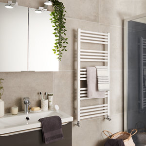 Sèche-serviette "Duala" blanc - H. 105 x L. 45 cm