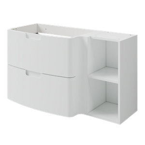 Meuble sous vasque à suspendre blanc "Himalia" L. 105 x H. 60 x P. 45cm