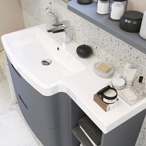 Plan vasque "Himalia" l.105,5 x p. 45,9 x h.13,2 cm