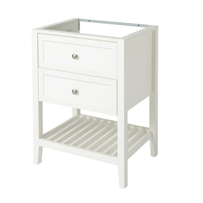 Meuble sous vasque à poser .60 cm 2 tiroirs 1 niche GoodHome Perma - vue 2