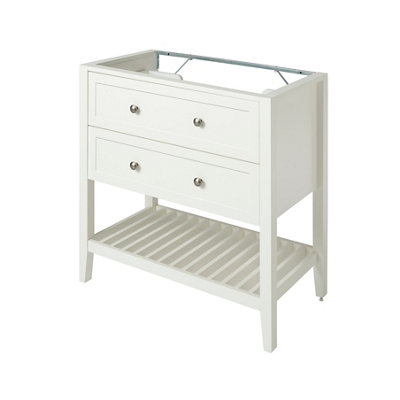 Meuble sous vasque à poser .80 cm 2 tiroirs 1 niche GoodHome Perma - vue 2