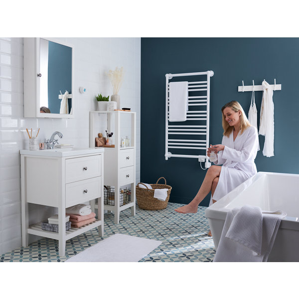 Armoire Salle Bain Bath Vida 2 Portes Miroir Blanc 50x60x14cm Rangement Armoire Salle De Bain Bath Vida Priano - 2 Portes Miroir Étagères - Blanc 50x60x14cm - Fixation Murale Meuble Rangement Salle De Bain