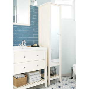 Colonne miroir - perma blanc - H. 190 cm