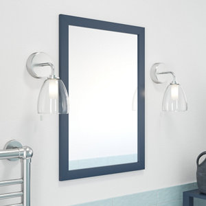 Miroir bleu "Perma" L. 50 x H. 70 cm
