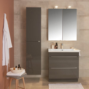 Meuble sous vasque à poser "Imandra" gris taupé 80 cm