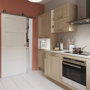 Porte coulissante "Connemara" blanche pleine