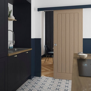 Porte coulissante bois "Cottage" Haut. 204 cm x Larg. 83 cm x Ep. 35 mm.