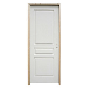 Bloc porte "Ordesa" 3 panneaux prépeint gauche - 83 cm