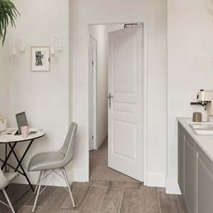 Bloc-porte "Ordesa" 3 panneaux blanc gauche - 73 cm