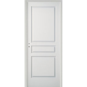 Bloc-porte 3 panneaux, droite "Ordesa" blanc - L. 73 cm