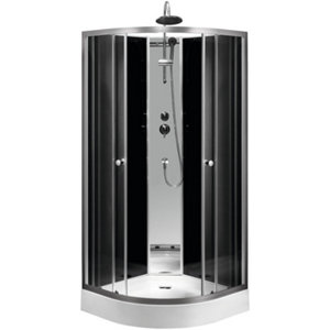 Cabine de douche "Black & Mirror" - 85 x 85 cm