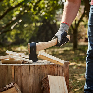 Hachette manche bois