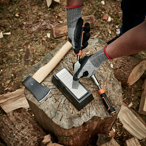 Hache manche composite marron et noir