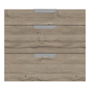 Façade 1 tiroir + 2 casseroliers "Pachira" bois l.79,7 x h.71,5 cm