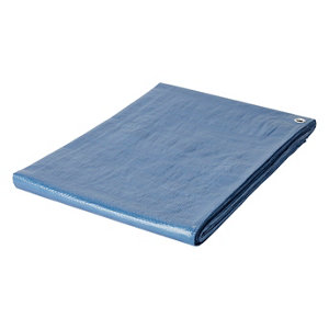 Bâche bleu 70GM 3x4m avec oeillet en aluminium 70 g/m²