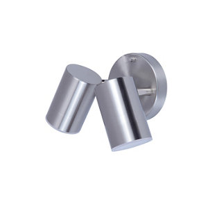 Applique murale 2 têtes "Candiac' LED IP44 - Chrome