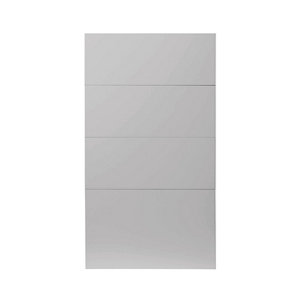 Façade 3 tiroirs + 1 casserolier 40cm Adèle gris mat - L. 39.7 x H. 71.5cm