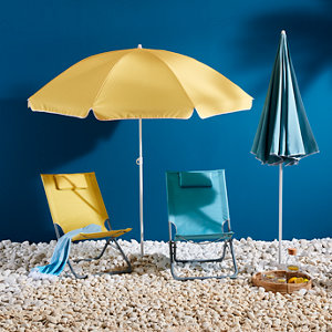 Chaise de plage pliable jaune "Curacoa"
