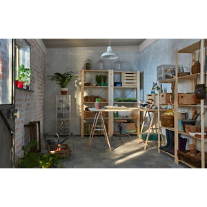 Étagère garage en bois "Symbios" - 5 tablettes H.170 x L.75 x P.40 cm