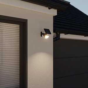 Balise solaire à piquer ou à fixer noir