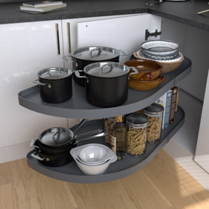 Rangement coulissant droit space pour meuble bas d'angle 120cm